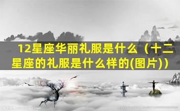 12星座华丽礼服是什么（十二星座的礼服是什么样的(图片)）