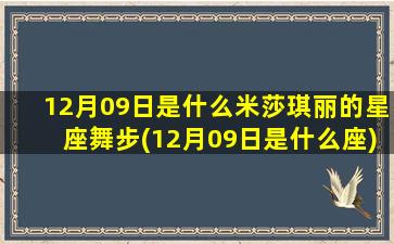 12月09日是什么米莎琪丽的星座舞步(12月09日是什么座)