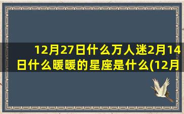 12月27日什么万人迷2月14日什么暖暖的星座是什么(12月27日什么日子)