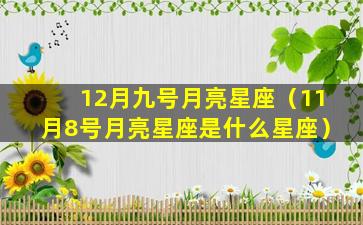 12月九号月亮星座（11月8号月亮星座是什么星座）