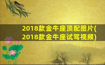 2018款金牛座顶配图片(2018款金牛座试驾视频)