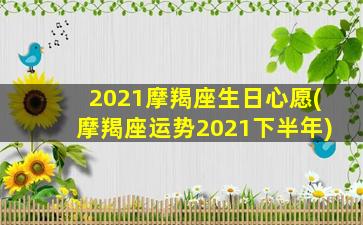 2021摩羯座生日心愿(摩羯座运势2021下半年)