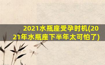 2021水瓶座受孕时机(2021年水瓶座下半年太可怕了)