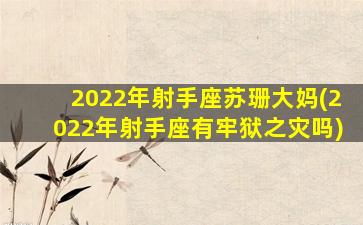 2022年射手座苏珊大妈(2022年射手座有牢狱之灾吗)