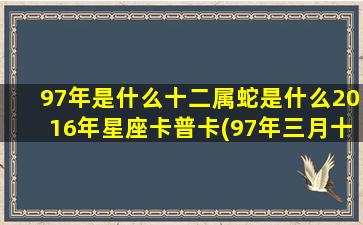 97年是什么十二属蛇是什么2016年星座卡普卡(97年三月十二是什么命)