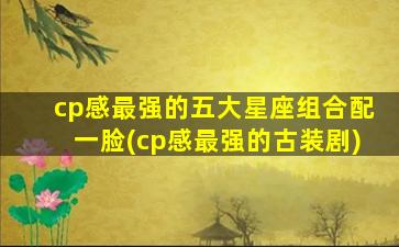 cp感最强的五大星座组合配一脸(cp感最强的古装剧)