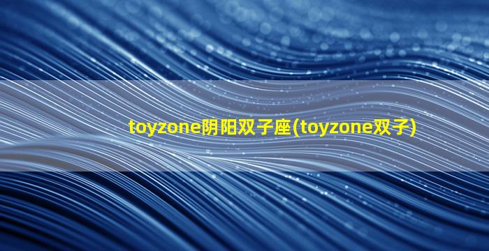 toyzone阴阳双子座(toyzone双子)