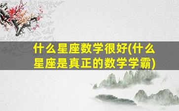 什么星座数学很好(什么星座是真正的数学学霸)