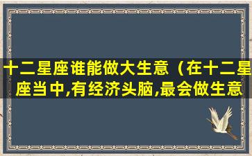 十二星座谁能做大生意（在十二星座当中,有经济头脑,最会做生意的星座有哪些）