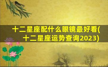 十二星座配什么眼镜最好看(十二星座运势查询2023)