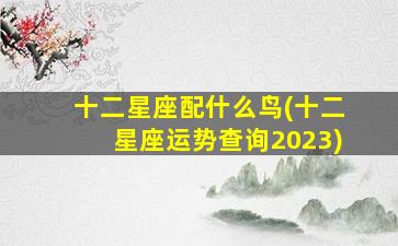 十二星座配什么鸟(十二星座运势查询2023)