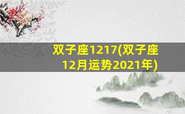 双子座1217(双子座12月运势2021年)