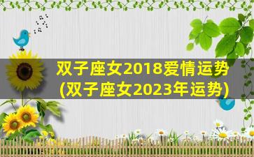 双子座女2018爱情运势(双子座女2023年运势)