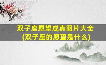 双子座愿望成真图片大全(双子座的愿望是什么)