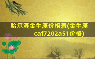 哈尔滨金牛座价格表(金牛座caf7202a51价格)