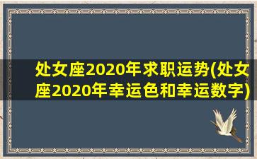 处女座2020年求职运势(处女座2020年幸运色和幸运数字)