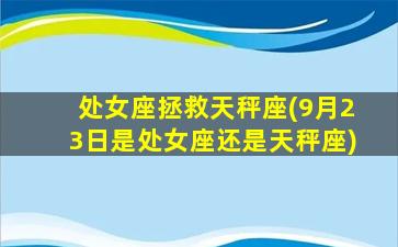 处女座拯救天秤座(9月23日是处女座还是天秤座)