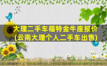 大理二手车福特金牛座报价(云南大理个人二手车出售)