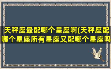 天秤座最配哪个星座啊(天秤座配哪个星座所有星座又配哪个星座吗)