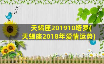 天蝎座201910塔罗(天蝎座2018年爱情运势)