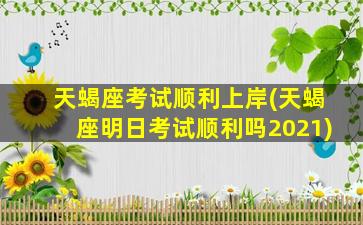 天蝎座考试顺利上岸(天蝎座明日考试顺利吗2021)