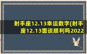 射手座12.13幸运数字(射手座12.13面谈顺利吗2022)