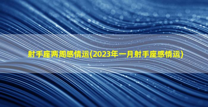 射手座两周感情运(2023年一月射手座感情运)