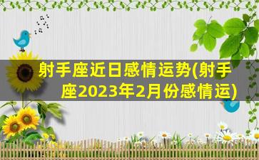 射手座近日感情运势(射手座2023年2月份感情运)