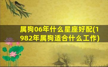 属狗06年什么星座好配(1982年属狗适合什么工作)