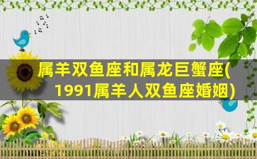 属羊双鱼座和属龙巨蟹座(1991属羊人双鱼座婚姻)