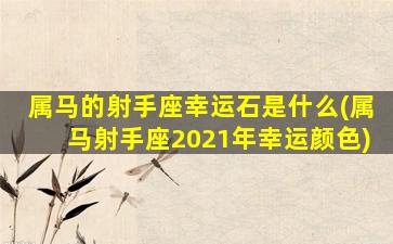 属马的射手座幸运石是什么(属马射手座2021年幸运颜色)