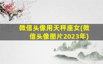 微信头像用天秤座女(微信头像图片2023年)