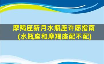 摩羯座新月水瓶座许愿指南(水瓶座和摩羯座配不配)