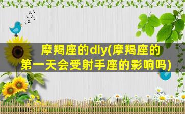 摩羯座的diy(摩羯座的第一天会受射手座的影响吗)