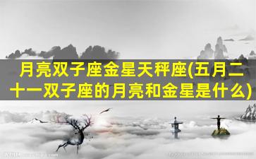 月亮双子座金星天秤座(五月二十一双子座的月亮和金星是什么)