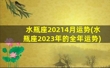 水瓶座20214月运势(水瓶座2023年的全年运势)