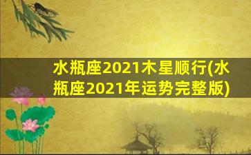 水瓶座2021木星顺行(水瓶座2021年运势完整版)