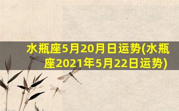 水瓶座5月20月日运势(水瓶座2021年5月22日运势)