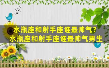 水瓶座和射手座谁最帅气？水瓶座和射手座谁最帅气男生