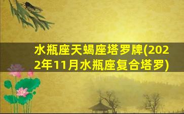 水瓶座天蝎座塔罗牌(2022年11月水瓶座复合塔罗)