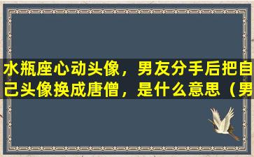 水瓶座心动头像，男友分手后把自己头像换成唐僧，是什么意思（男友是水瓶座的）