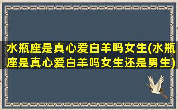 水瓶座是真心爱白羊吗女生(水瓶座是真心爱白羊吗女生还是男生)