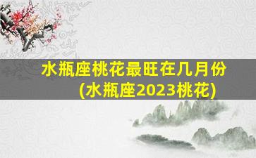 水瓶座桃花最旺在几月份(水瓶座2023桃花)