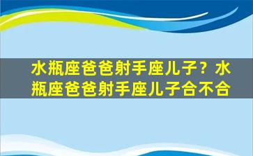 水瓶座爸爸射手座儿子？水瓶座爸爸射手座儿子合不合