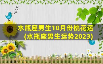 水瓶座男生10月份桃花运(水瓶座男生运势2023)