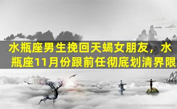 水瓶座男生挽回天蝎女朋友，水瓶座11月份跟前任彻底划清界限