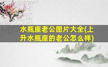 水瓶座老公图片大全(上升水瓶座的老公怎么样)