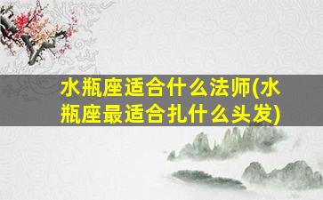 水瓶座适合什么法师(水瓶座最适合扎什么头发)