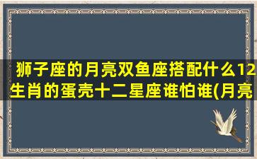 狮子座的月亮双鱼座搭配什么12生肖的蛋壳十二星座谁怕谁(月亮狮子座男和月亮双鱼女)