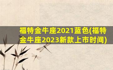 福特金牛座2021蓝色(福特金牛座2023新款上市时间)